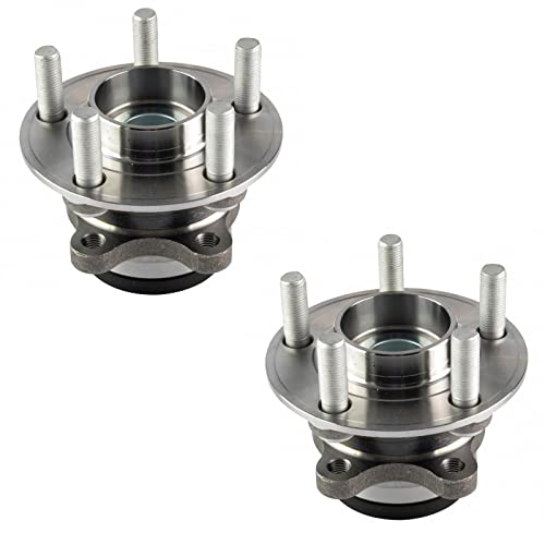 Image of TRQ Rear Left and Right Wheel Bearing and Hub Assembly Set 2 Piece Compatible with 15-21 Ford Edge FWD 17-20 Lincoln Continental FWD 16-18 MKX 19-23 Nautilus