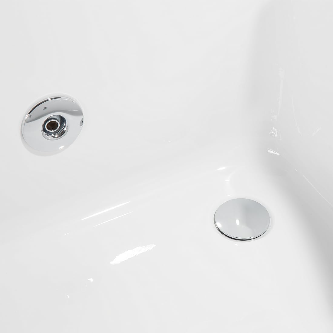Bañera de hidromasaje de acrílico sanitario blanco con LED derecha doble 158 x 113 cm diseño moderno Paradiso