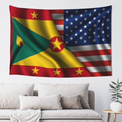 Tenture Grenada USA pour habiller un grand mur blanc de maison L