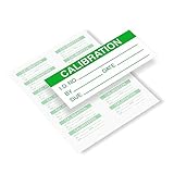 SmartSign Calibration Labels | 140 Labels/Pack, 0.625' x 1.5' Write-On Vinyl Stickers, Made in USA