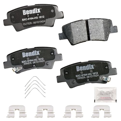 Image of Bendix Priority1 CFC1812 Ceramic Rear Brake Pads for Select Models Hyundai Accent, Elantra, Elantra Coupe, Ioniq, Venue, Kia Niro, Optima, Rio, Rondo