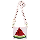 NVENF Beaded Watermelon Purse for Women Tropical Fruit Crossbody Purse Summer Beach Shoulder Bag Accessories Outfits Gifts (Style C)