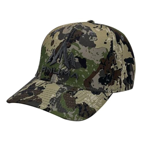 Pnuma Outdoors Logo Mountain Cap, Camouflage, Embroidered Patch, Pre-Curved Bill (CP-LM-CZ)