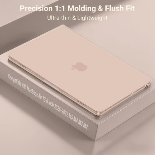 Image of MOSISO Compatible with MacBook Air 13 inch Case M5 2026 M4 2025 M3 M2 2024-2022 A3449 A3240 A3113 A2681, Scratches-Resistant Protective Hard Shell for MacBook Air 13.6 inch Case, Camel