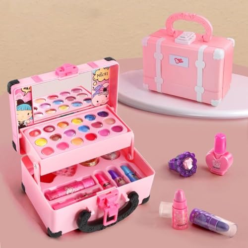 Kit Maquiagem Infantil Princesinha maleta de maquiagem - Conjunto de Pinceis