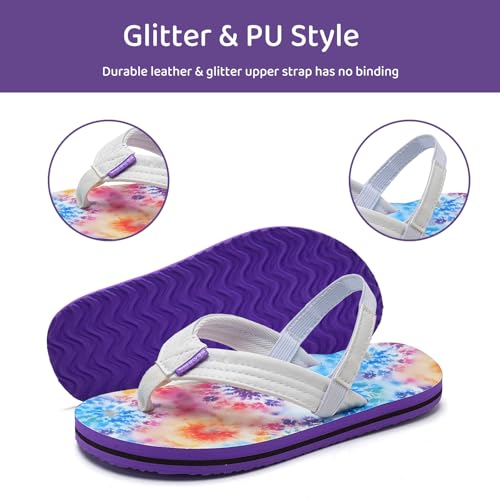 WateLves Girls & Boys Kids Flip Flop summer Slide Sandals Slip on Suitable for Bath Shower Beach pool (Little Kid/Big Kid)4
