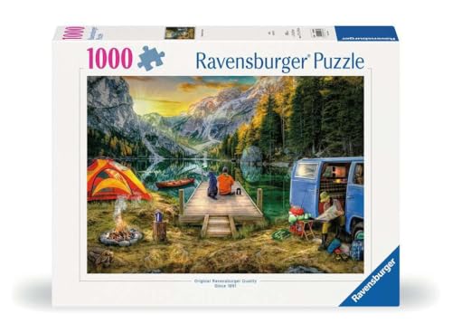 Ravensburger Puzzle 12000568 - Vacances en Camping - Puzzle de 1000 pièces pour Adultes et Enfants à partir de 14 Ans,