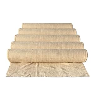 Sandbaggy Burlap Fabric Roll | 5 Rolls – Extra Wide 72 inch Width by 300 ft Length | 30% Thicker Than Competition | Constructed from Industrial Grade Burlap Fiber | Home Decor & Weddings, Plant Covers