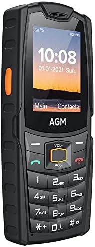 AGM M6 4G Rugged Phone Unlocked Phone Cell Phone for Seniors & Kids, Dual SIM IP68/IP69K Waterproof Phone, MIL-STD-810H, T-Mobile, 2.4" Screen 48MB+128MB 2500mAh Battery Black, Big Font, Big Speaker