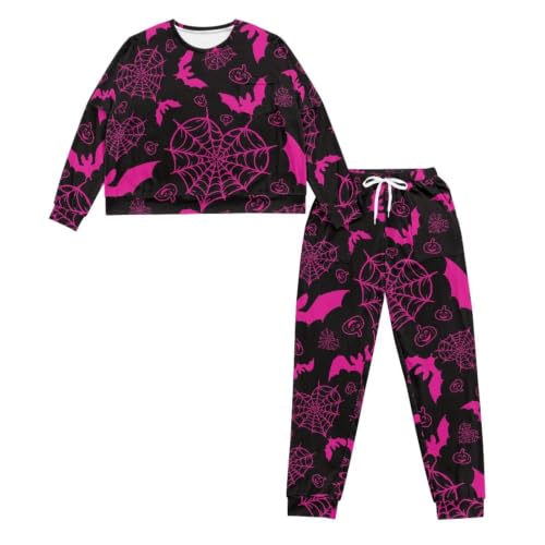 Image of Women's Pajamas Set Soft 2 Piece Loungewear Long Sleeve Pj Set Matching Sleepwear with Pockets for Women Plus Size