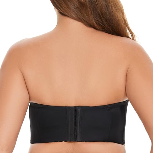 Image of SEA BBOT Women Longline Strapless Bra Full Figure Corset Bra Hide Back Fat