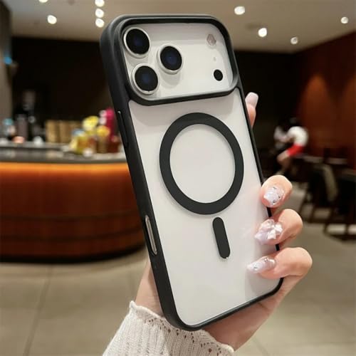 Coque iPhone 13 ProMax magnétique pour charger sans fil votre téléphone noir en voiture ou bureau