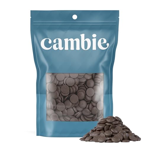 Cambie Dark Chocolate Wafers, Melting Chocolate Candy Melts - 2 Pounds Baking Dark Chocolate For Dipping Chocolate Melts, Enrobing & Molding