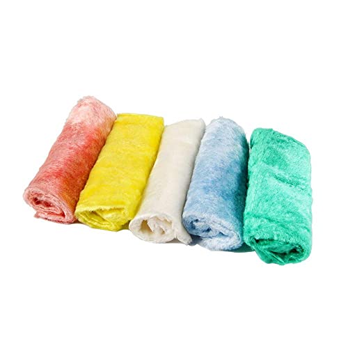 Mondream 洗剤のいらないふきん 雑巾 ふしぎクロス マジッククロス クロス 厚手タイプ 吸水タオル 速乾 雑巾 クロス ガラス 5色組