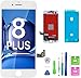 Compatible with iPhone 8 Plus Screen Replacement White,FFtopu LCD Display & Touch Screen Digitizer Frame Assembly Set with 3D Touch Free Repair Tool（5.5''