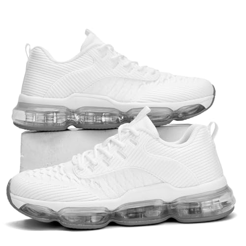 Womens Walking Running Shoes Air Cushion Basketball Sneakers Fashion Tennis Breathable Sport Gym Fitness Cross Trainers Shoes 6