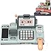 XAOXAO Jouets De Caisse Enregistreuse pour Enfants - Jeu De Rôle Supermarché Shop Store Set Intelligente avec Accessoire Riche : Scanner, Microphone, Une Carte de crédit, des Aliments,Green