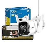 Tapo C310 2K 3MP Wired Security Camera Outdoor, Motion Detection, IP66, Built-in Siren, 2-Way Audio, Night Vision, Cloud and Local Storage, Works With Alexa and Google, No Monthly Fee