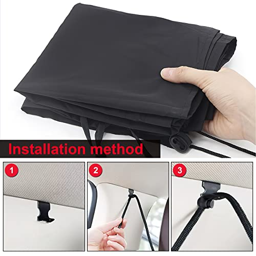 Set of 3 Car Privacy Curtains, Car Window Covers for Sleeping in Car