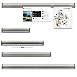 Office Marshal® Posterschiene Slide | Klemmleiste für Poster zum Aufhängen ohne Strips oder Magnete | verschiedene Größen (Schiene 58 cm Innenmaß)