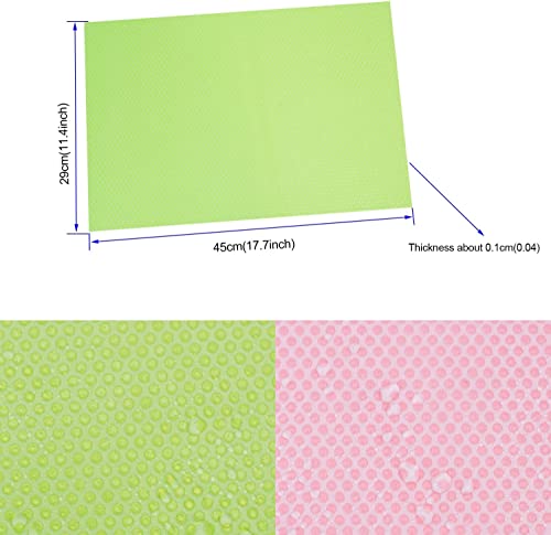Refrigerator Liners,Fridge Mats Liners For Glass Shelves Washable Oilproof,Eva Shelf Mat Drawer Liner Protects Against Spills Can Be Cut-8 Pack Mixed(Blue+Green+Pink+White) #TOP2