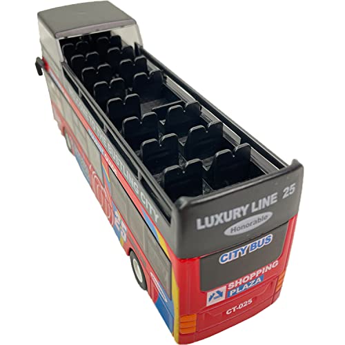 image for Liberty Imports 1:32 Scale Die Cast Sightseeing Tour Bus Toy Pull Back