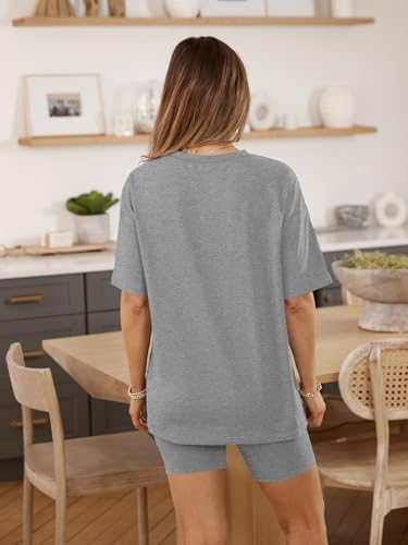 Image of AUTOMET Women 2 Piece Sets Summer Outfits 2026 Two Piece Matching Clothing | Oversized Tshirts,Biker Shorts,Short Sets,Workout Sets,Summer Sets,Lounge sets