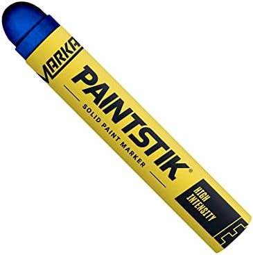 Markal 88625- Painstik High-Intensity Solid Paint Marker (Old E Paintstik) for Coding, Identification, Layout and Assembly Work, Fast Drying, for Dimly Lit Areas, Blue (12 Pk) Made in USA