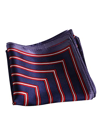 Legou Foulard en Soie Plissés Carré Multi-motifs Accessoires Femme Bleu foncé + cube Taille Unique(60x60cm) Cover