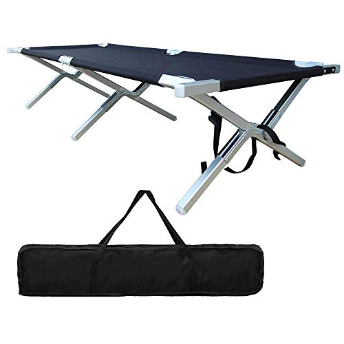 Folding Camping Cot - Portable Outdoor Camping Bed Heavy Duty Military Grade Aluminum
