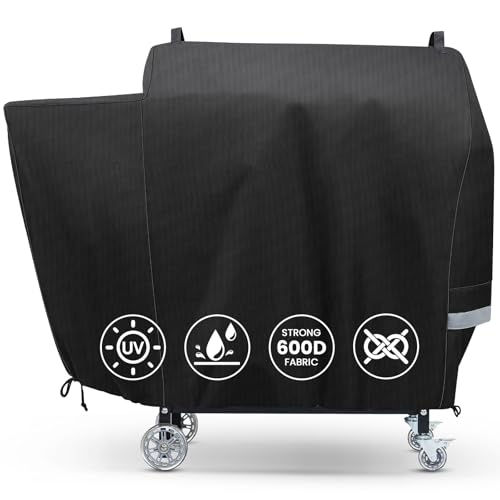 Grill Cover for Rec Tec RT-590, Recteq Deck Boss 590/800 Wood Pellet Grill - Heavy Duty Waterproof Fade Resistant Outdoor Smoker Cover with Elastic Drawstring for Rectec RT-590 Grill Accessories