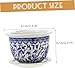 Musaner Blue and White Porcelain Plant pots with Drainage Holes and Drainage Tray for Indoor and Outdoor Plants, Ceramic Flower Pots（6.7x4.7in）