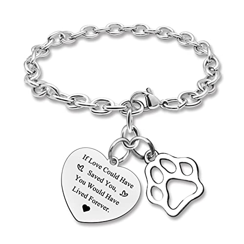 Memorial Gifts for Loss of Dog Bracelet Sympathy Gift for Pet Birthday Gifts for Friends Sister Christmas Gifts for Women Men Remembrance Gifts for Animal Lover Memory of Dog Cat Gifts Jewelry Gifts