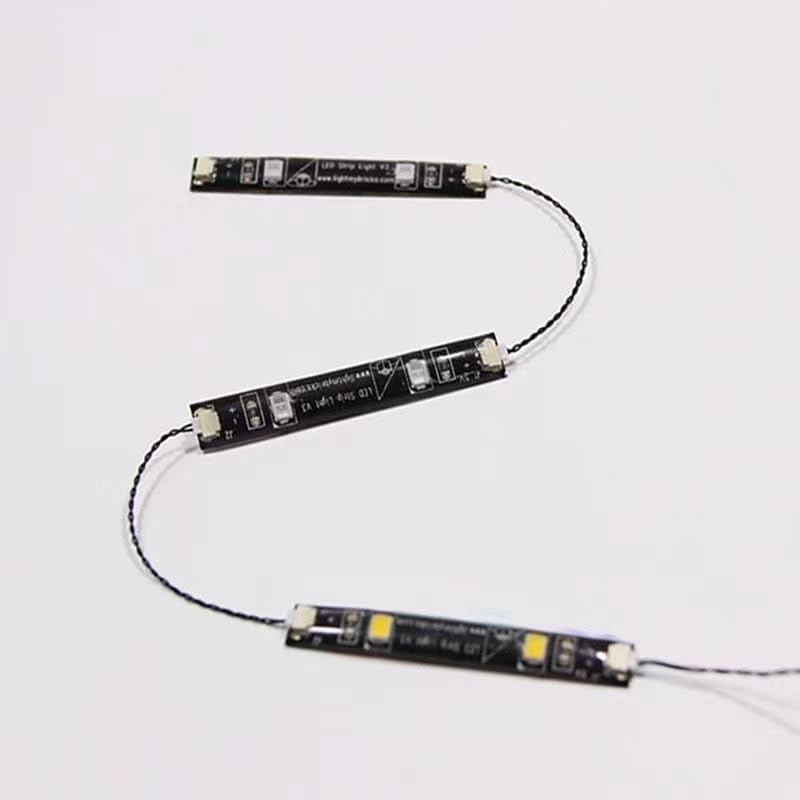 10‑Pack Warm White Self‑Adhesive Light Strips, DIY Lighting Parts for Brick image 5