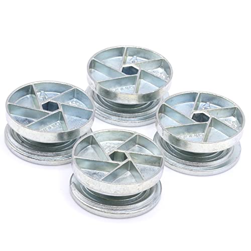 ReplacementScrews Bed Frame Cam Wheel Locks Compatible with IKEA Part 114670 (MALM, SONGESAND, BRIMNES) (Pack of 4)