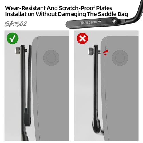 Image of Rhinowalk Bike Seat Bag Stabilizer, Anti-Shake Design with Dual Water Bottle Cage Mounts, Fits Most Road & Mountain Bikes