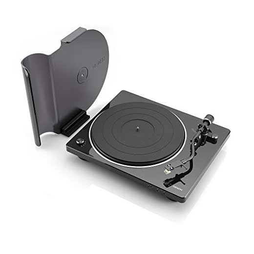Denon DP-450USB Semi-Automatic Analog Turntable | USB Output for Recording | Speed Auto Sensor | Specially Designed Curved Tonearm | 33 1/3, 45, 78 Rpm (Vintage) Speeds | Superior Audio, Black