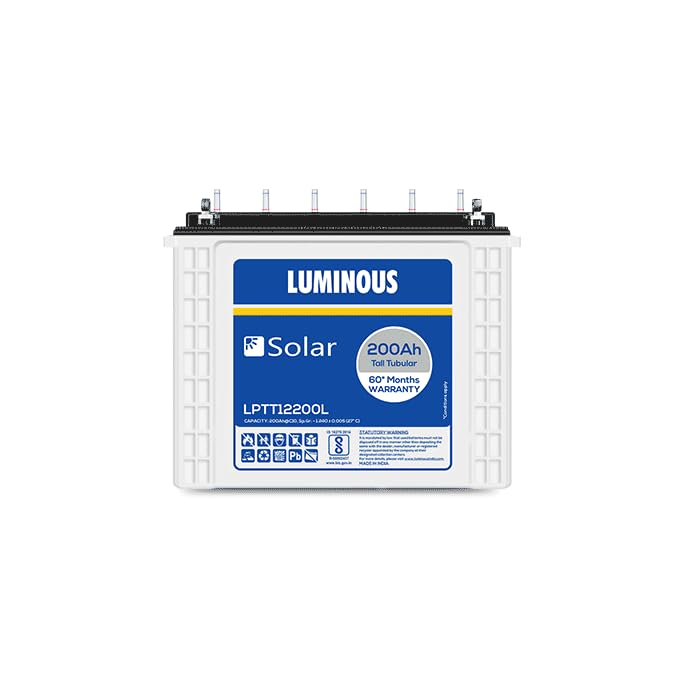Image of Luminous Inverter and Battery Solar Combo for Home, Shop & Office - NXG 1450e Solar Inverter (1100 VA /12V) with 1x LPTT 12200L 200Ah Tubular Battery | Reliable Power Backup