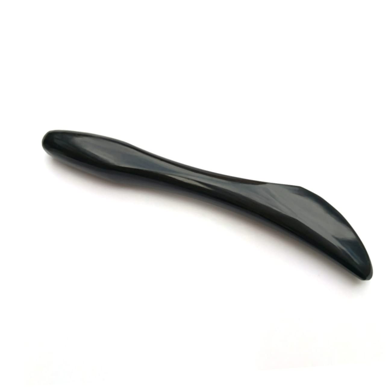 NULYLU Natural Ribs Stick Board Scraping Board Massager Handheld Scraper Black