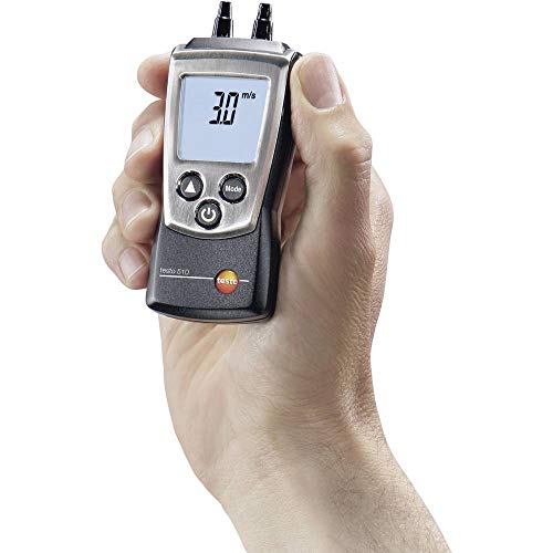 Testo® 510 Portable Differential Pressure Gauge (Range: 0 to 100 hPa) for Field Calibration, Room Pressure Monitoring alongwith Calibration Certificate + 12 Months Warranty by INSTRUKART