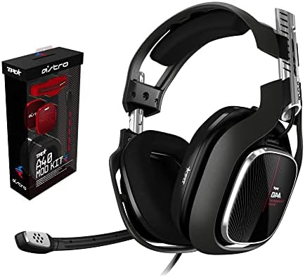 ASTRO Gaming A40 TR Wired Gaming Headset + MixAmp Pro TR, Astro Audio V2, Dolby Audio, Swappable Mic, Game/Voice Balance Control, for PS5, PS4, PC, Mac - Black/Blue