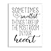 Stupell Industries Smallest Things Take Up Heart Phrase Black White, Designed by Ashley Calhoun Wall Plaque, 13 x 19