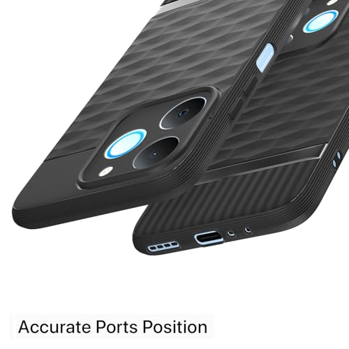 Image of Outlouders Back Cover for Realme P4 Lite 4G | Full Camera Protection | TPU Soft Flexible Shockproof Bumper Case (Black)