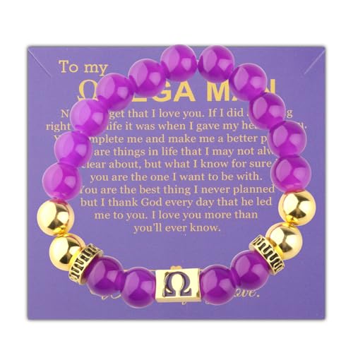 CENWA Purple Greek Jewelry Man Jewelry Gift for Him
