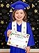 QZYL Kindergarten Graduation Cap and Gown Set, 2025 Kids Graduation Outfit with Tassel and Certificate for Kindergarten