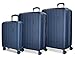 Movom Wood Juego de maletas Azul 55/65/75 cms Rígida ABS Cierre TSA 220L 4 Ruedas Dobles Equipaje de Mano