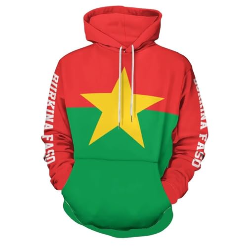 Sweat à capuche Burkina Faso idéal pour votre style streetwear