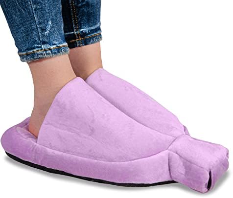 Things2KeepUWarm Heated foot Warmer - Hot Water Bottle Foot Muff - Purple