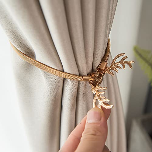 2 Pièces Embrasses de Rideaux Boucle pour la Chambre et du Bureau,Métal Doré avec Perles, Motif Cerf pour Décorations de Noël | Leroy Merlin