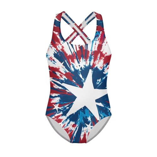 Image of Girls One Piece Swimsuit Teens Cross Back Summer Beach Wear for 5-14Y